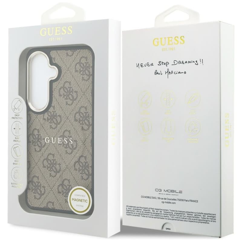 Guess 4G Embossed Ring MagSafe - Samsung Galaxy S26 Case (Brown) 8