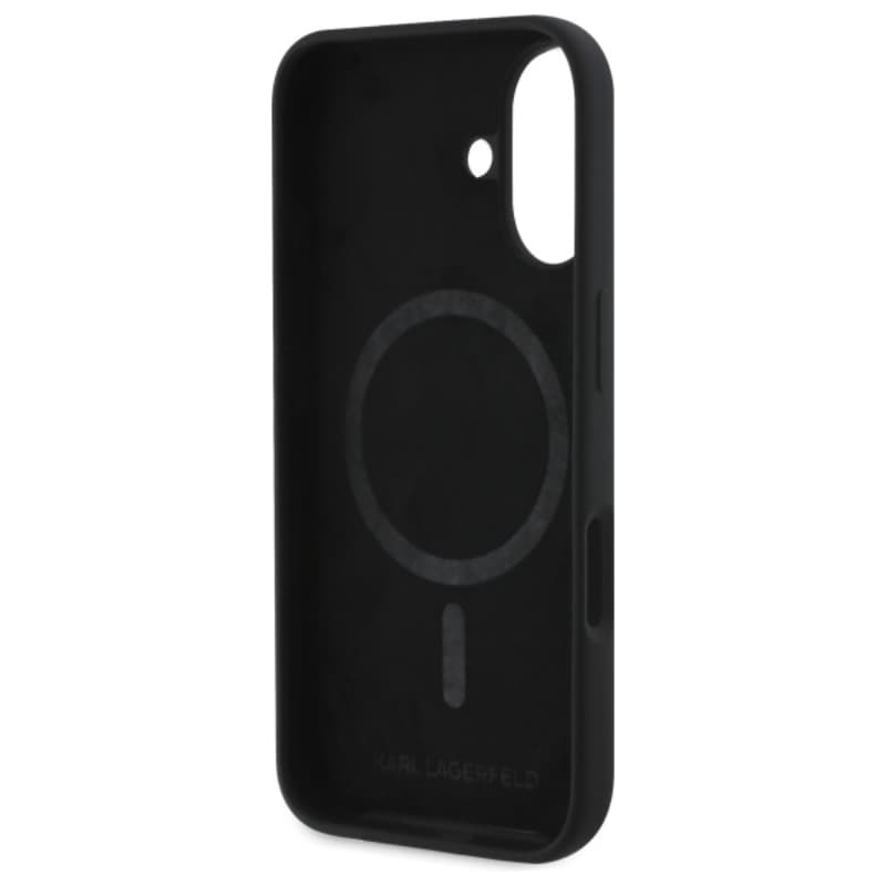 Karl Lagerfeld Silicone Choupette Head Print MagSafe - Case iPhone 16 (black) 7
