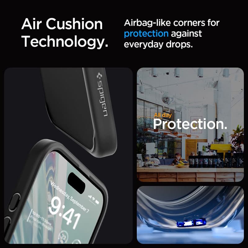 Spigen Ultra Hybrid - Case for iPhone 15 Pro (Frost Black) 8