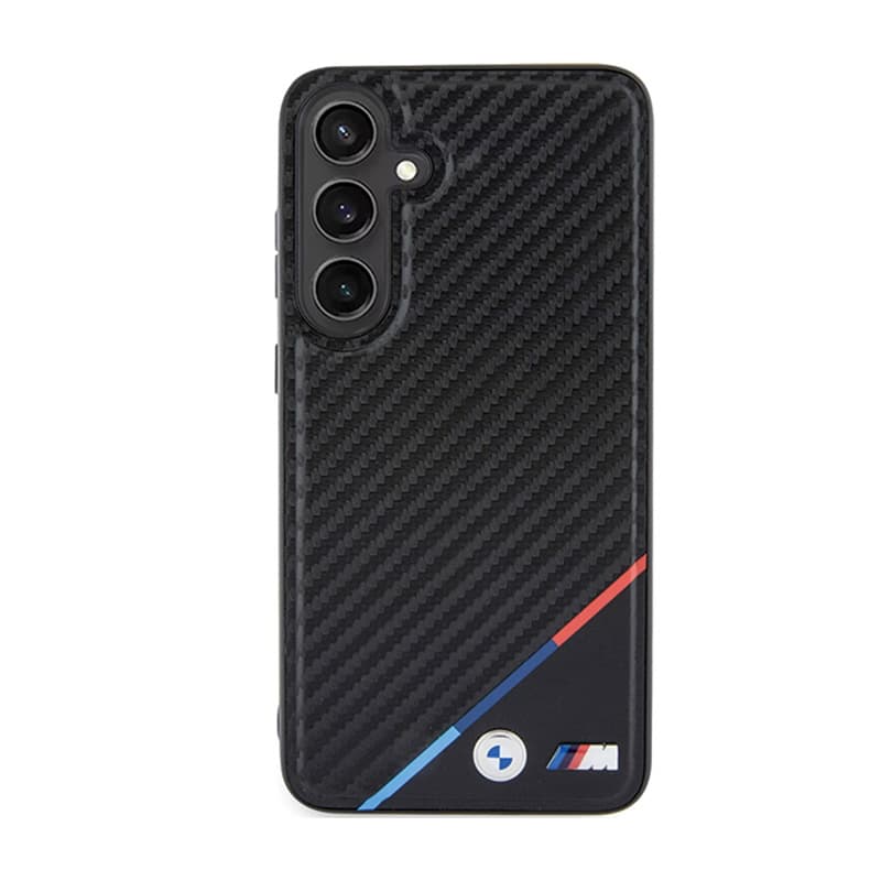 BMW Carbon Tricolor Line MagSafe - Case for Samsung Galaxy S24 (Black) 3
