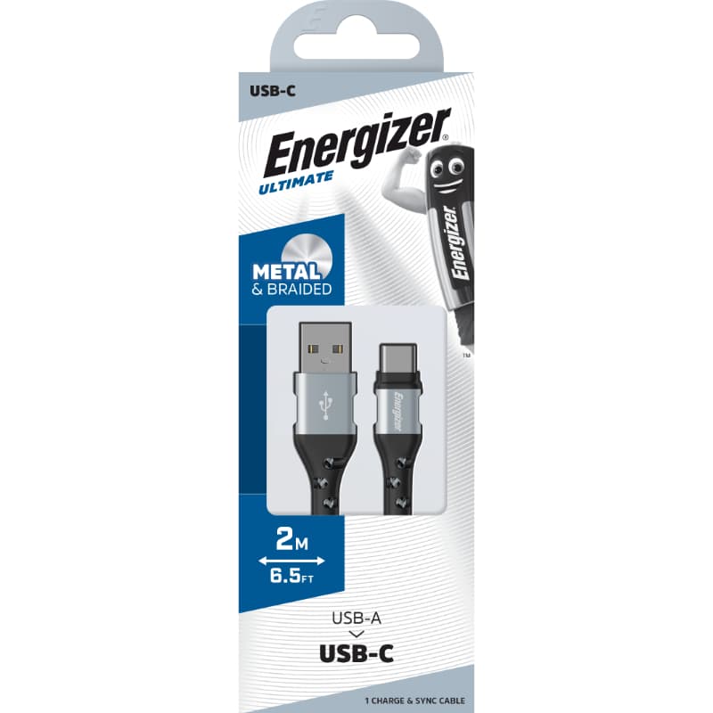 Energizer Ultimate - USB-A to USB-C connecting cable 2m (Silver) 4