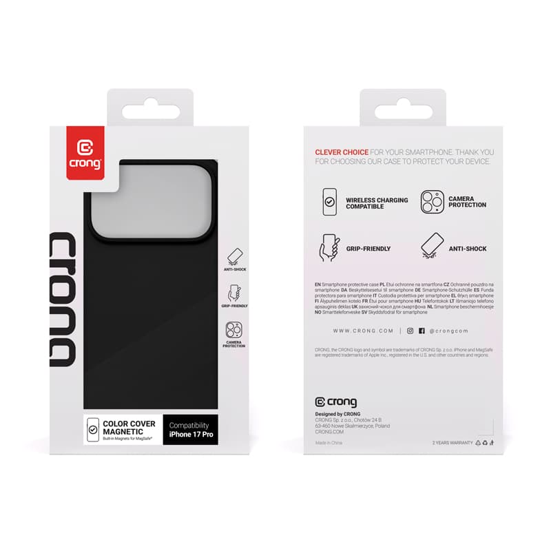 Crong Color Cover Magnetic - Case MagSafe iPhone 17 Pro (black) 4