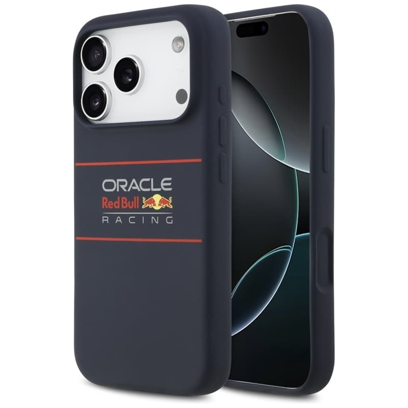 Red Bull Silicone Horizontal Centered Logo MagSafe - iPhone 17 Pro Case (Navy Blue) 1