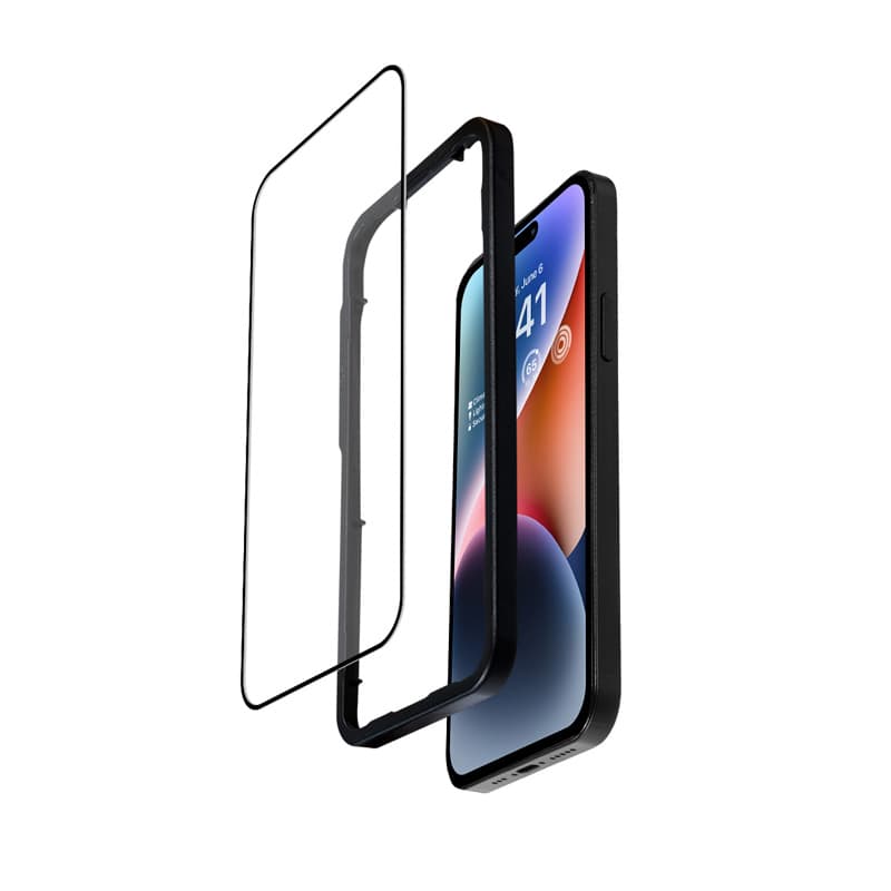Crong Anti-Bacterial 3D Armor Glass - 9H Tempered Glass for the Full Screen iPhone 14 Pro + Installation Frame 4