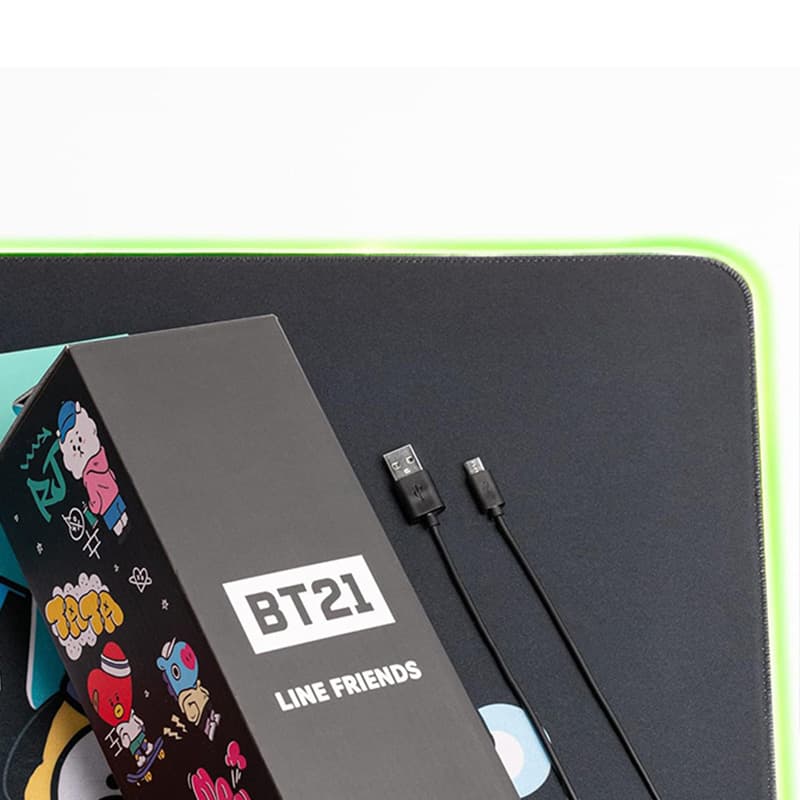 BT21 - Gaming/desk mat XXL with LED illumination (90 x 40 cm) 4