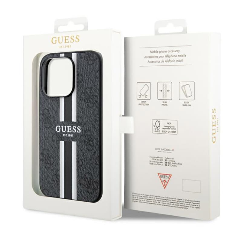 Guess 4G Printed Stripes MagSafe - Case for iPhone 14 Pro Max (Black) 8