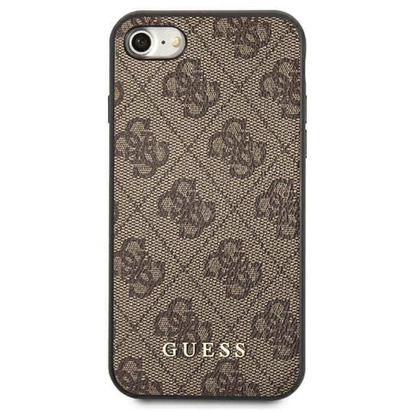 Guess 4G Metal Gold Logo - Case for iPhone SE 2022 / SE 2020 / 8 / 7 (brown) 3