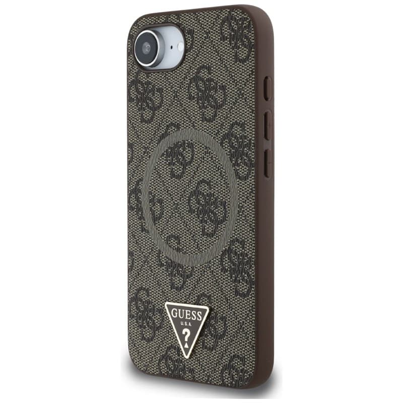 Guess 4G Ring Triangle Logo MagSafe - Case for iPhone 16e (brown) 2