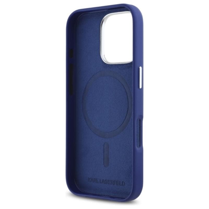 Karl Lagerfeld FW Metal Plate MagSafe - Case for iPhone 16 Pro (blue) 7