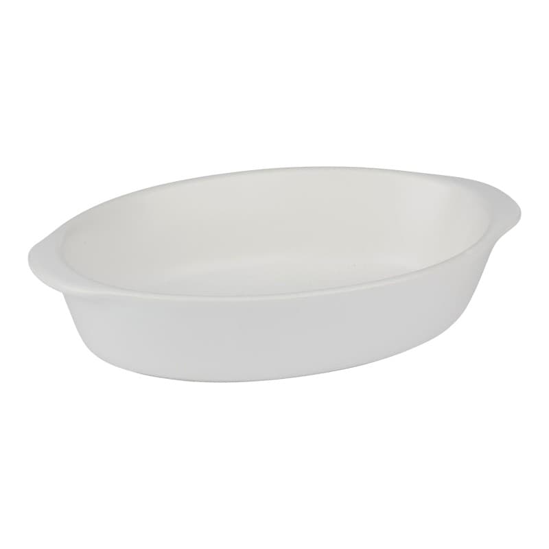 Alpina - Ceramic Oven-Resistant Baking Dish, Oval, 20x12x5 cm, 470 ml (White) 1
