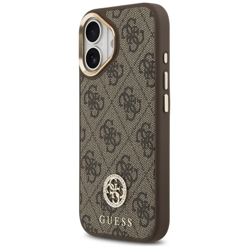Guess 4G Strass Logo MagSafe - Case iPhone 17 (Brown) 2