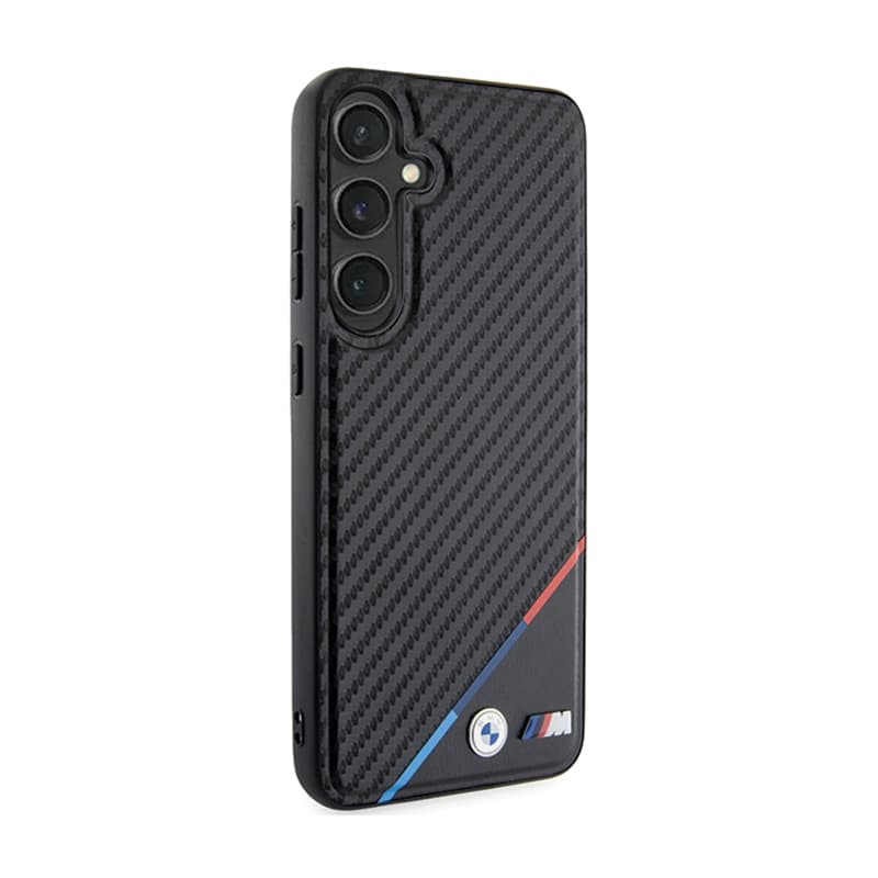 BMW Carbon Tricolor Line MagSafe - Case for Samsung Galaxy S24 (Black) 4