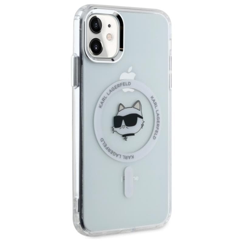 Karl Lagerfeld IML Metal Choupette Head MagSafe - Case for iPhone 11 (White) 4