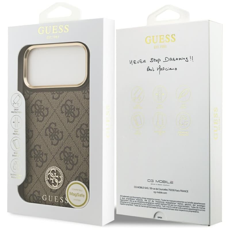 Guess 4G Strass Logo MagSafe - Case iPhone 17 Pro Max (Brown) 8
