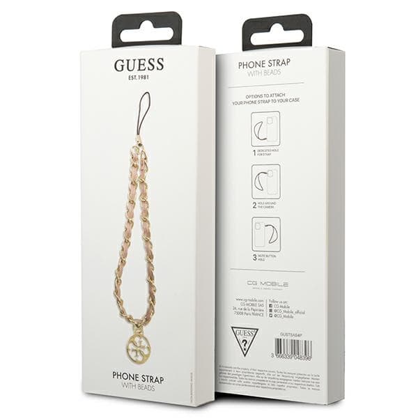 Guess Phone Strap Chain Metal 4G Charms 4