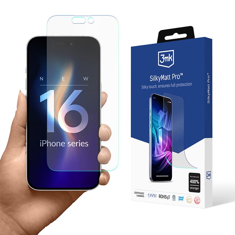 3mk Silky Matt Pro - Matte Protective Film for iPhone 16 Pro