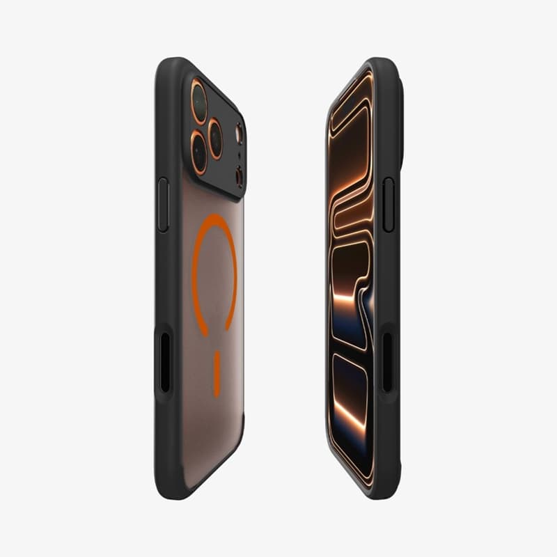Spigen Ultra Hybrid Mag MagSafe - Case for iPhone 17 Pro Max (Frost Black / Orange) 6
