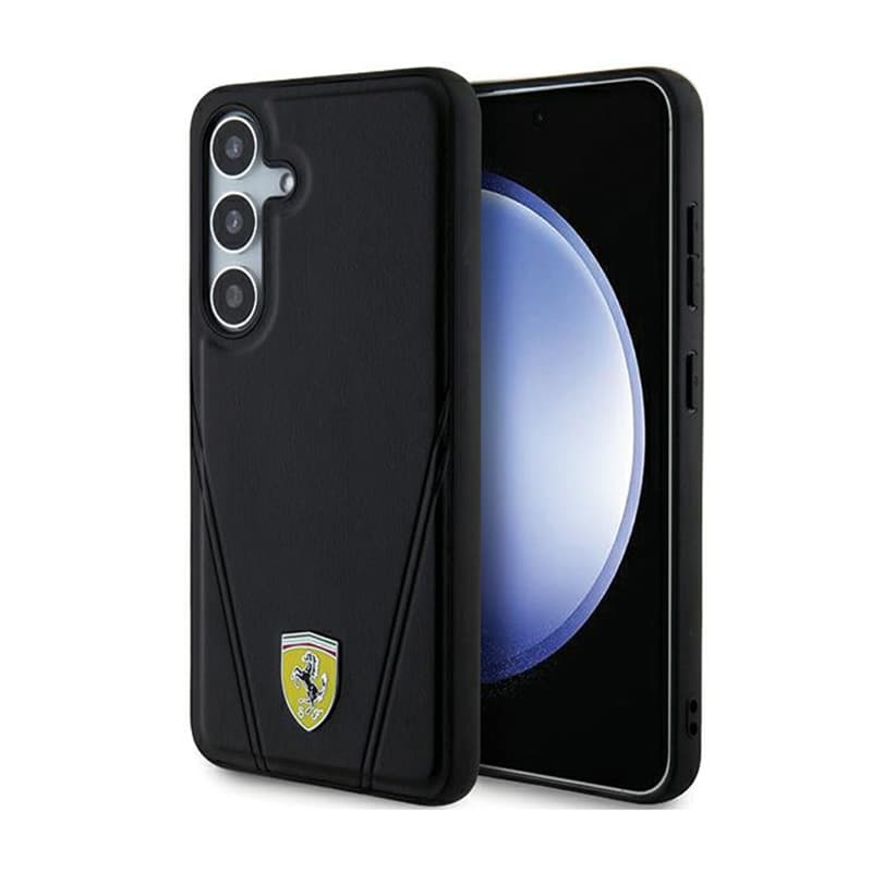 Ferrari Hot Stamp V Lines MagSafe - Samsung Galaxy S24 Case (Black) 1