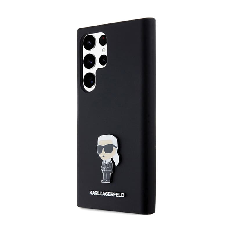 Karl Lagerfeld Silicone Ikonik Metal Pin - Case Samsung Galaxy S24 Ultra (czarny) 2