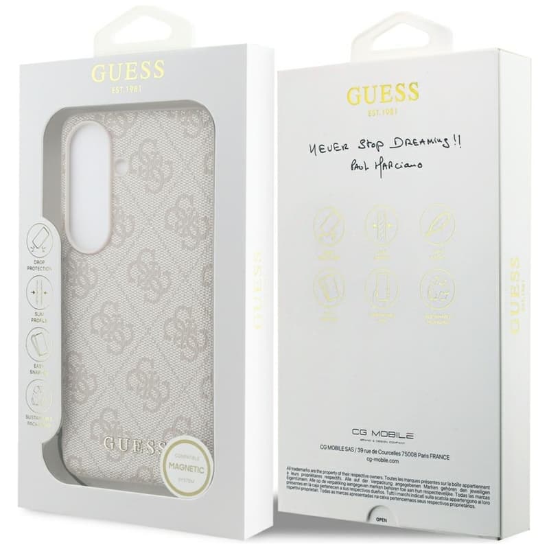 Guess 4G Classic Logo Charm MagSafe - Samsung Galaxy S26 Case (Pink) 7