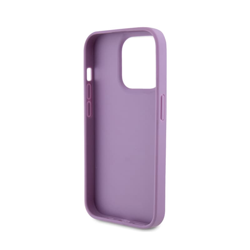 Guess Leather 4G Stamped - Case for iPhone 15 Pro (Purple) 7