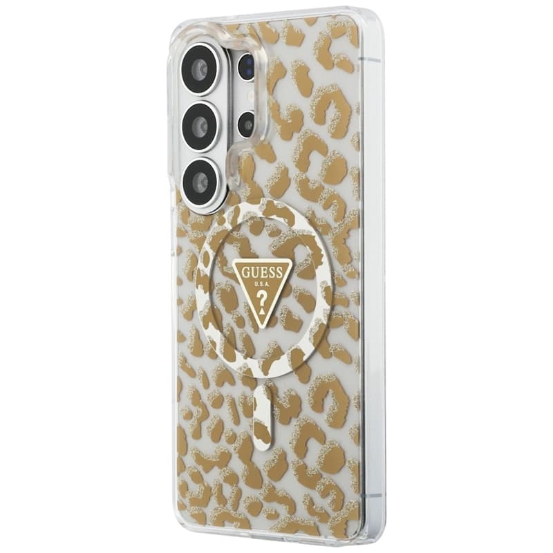 Guess IML Leopard Print Triangle MagSafe - Samsung Galaxy S26 Ultra Case (Brown) 2