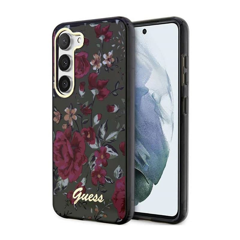 Guess Flower Collection - Case for Samsung Galaxy S23+ (Khaki) 1