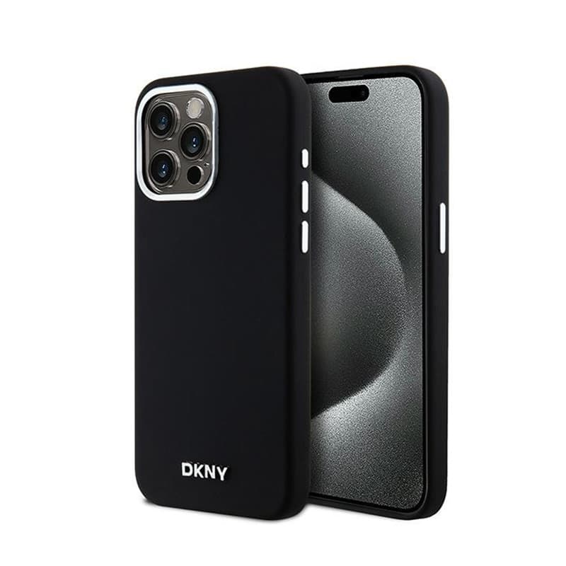 DKNY Liquid Silicone Small Metal Logo MagSafe - Case for iPhone 15 Pro Max (black) 1