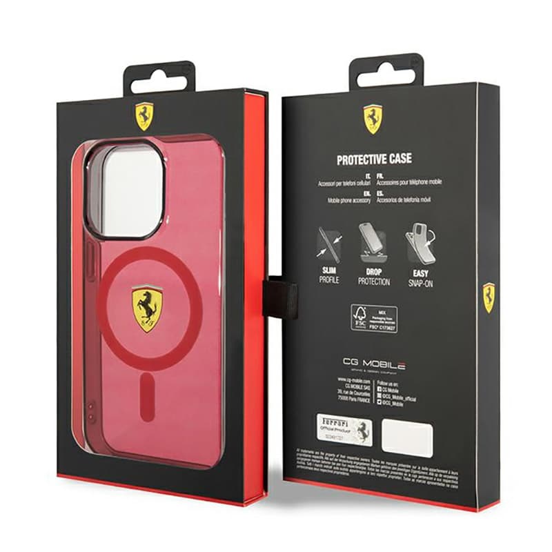 Ferrari Translucent MagSafe - Case foriPhone 14 Pro Max (Red) 8