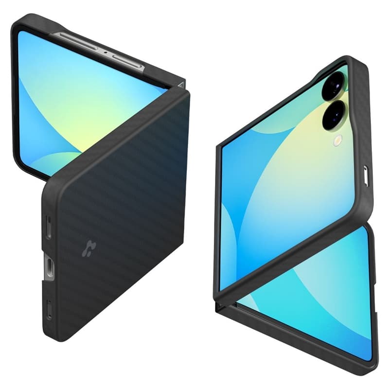 Spigen Airskin Aramid - Case for Samsung Galaxy Z Flip 7 (Black)
