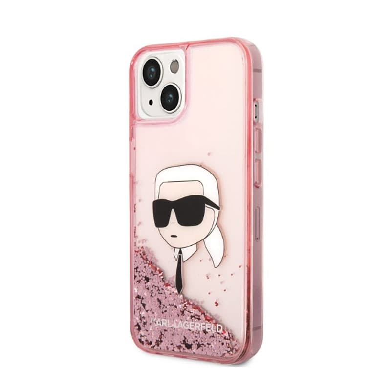 Karl Lagerfeld Liquid Glitter NFT Karl's Head - Case for iPhone 14 Plus (Pink) 2