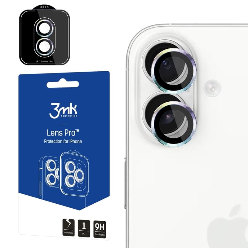 3mk Lens Protection Pro - Camera Lens Glass for iPhone 17 (Rainbow) 1