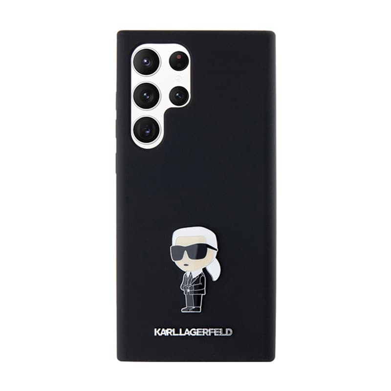 Karl Lagerfeld Silicone Ikonik Metal Pin - Case Samsung Galaxy S24 Ultra (czarny) 3