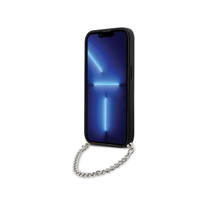 Karl Lagerfeld Saffiano Monogram Chain - Case for iPhone 14 Pro (Black) 4