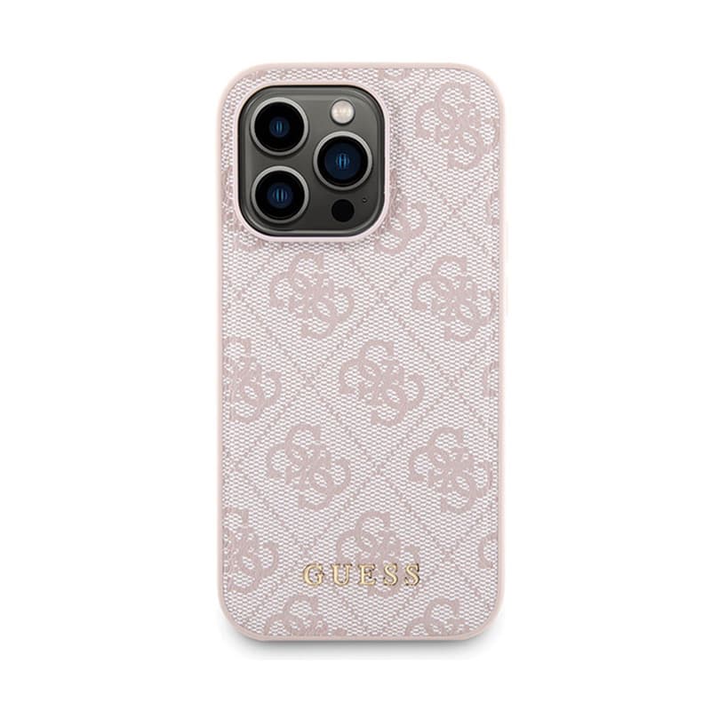 Guess Bundle Pack MagSafe 4G Metal Gold Logo - Case set + Power Bank 5000mAh MagSafe iPhone 15 Pro Max (pink) 3