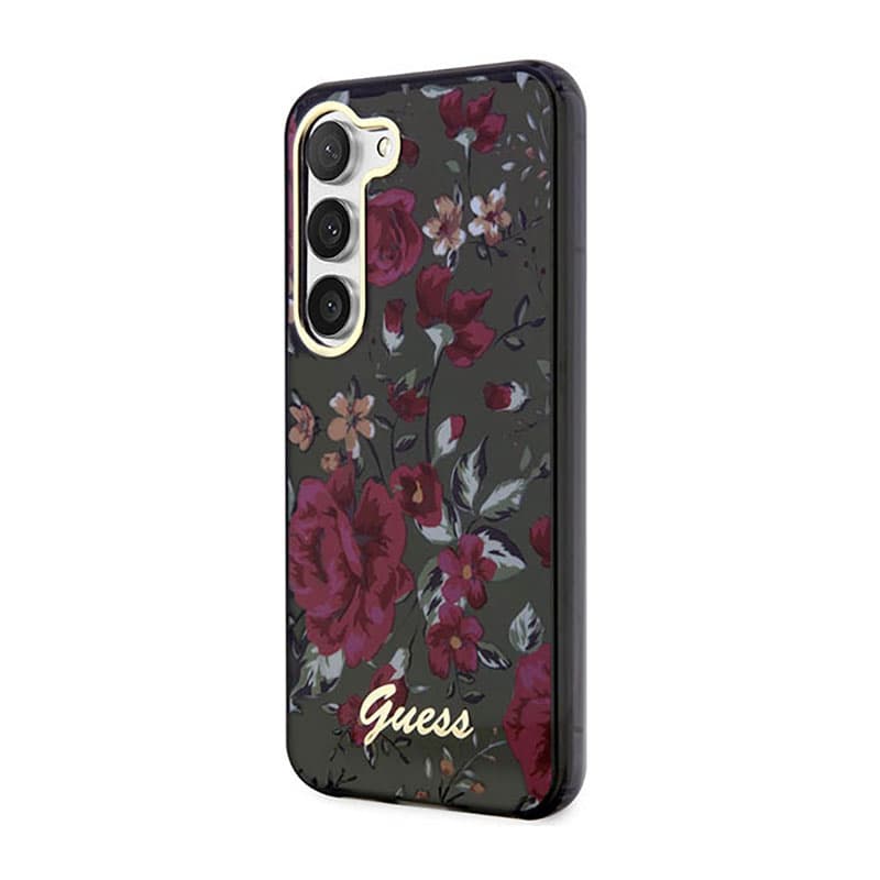 Guess Flower Collection - Case for Samsung Galaxy S23+ (Khaki) 2