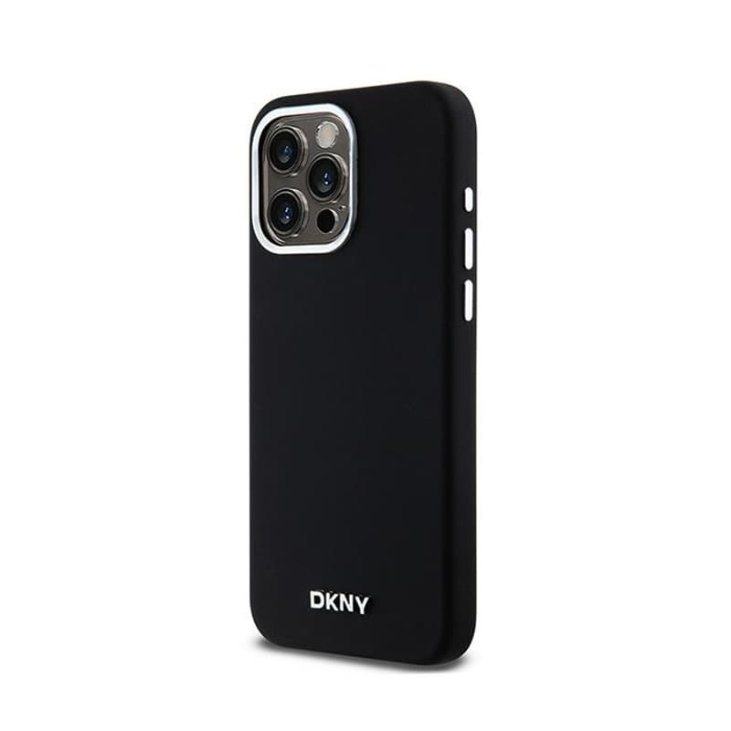 DKNY Liquid Silicone Small Metal Logo MagSafe - Case for iPhone 15 Pro Max (black) 2
