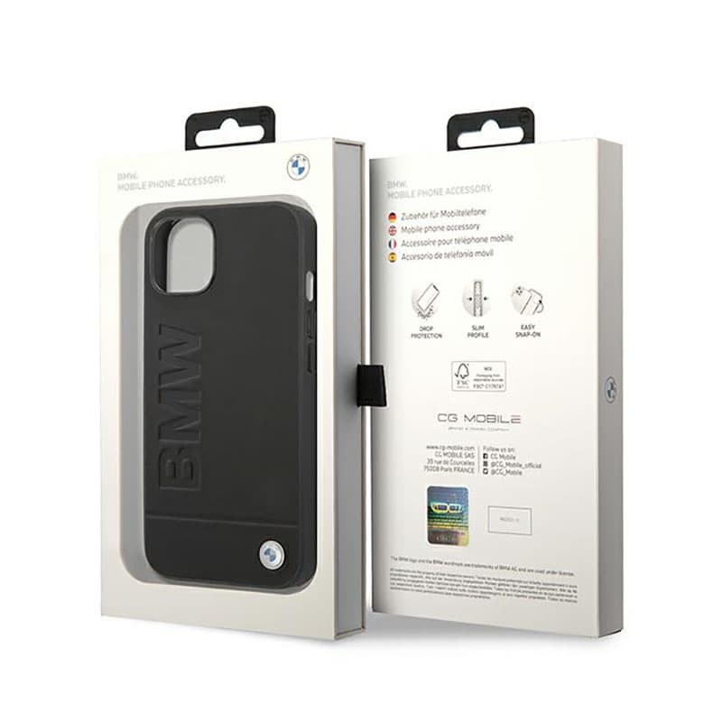 BMW Leather Hot Stamp - Case for iPhone 14 Plus (Black) 8