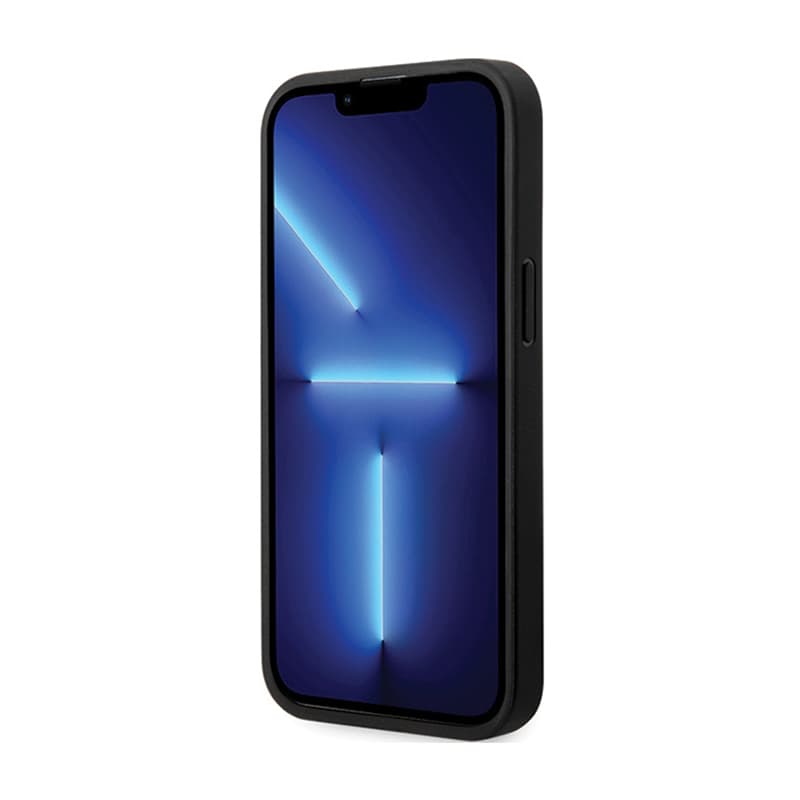 BMW Leather Carbon Blue Line - Case for iPhone 13 Pro Max (Black) 5