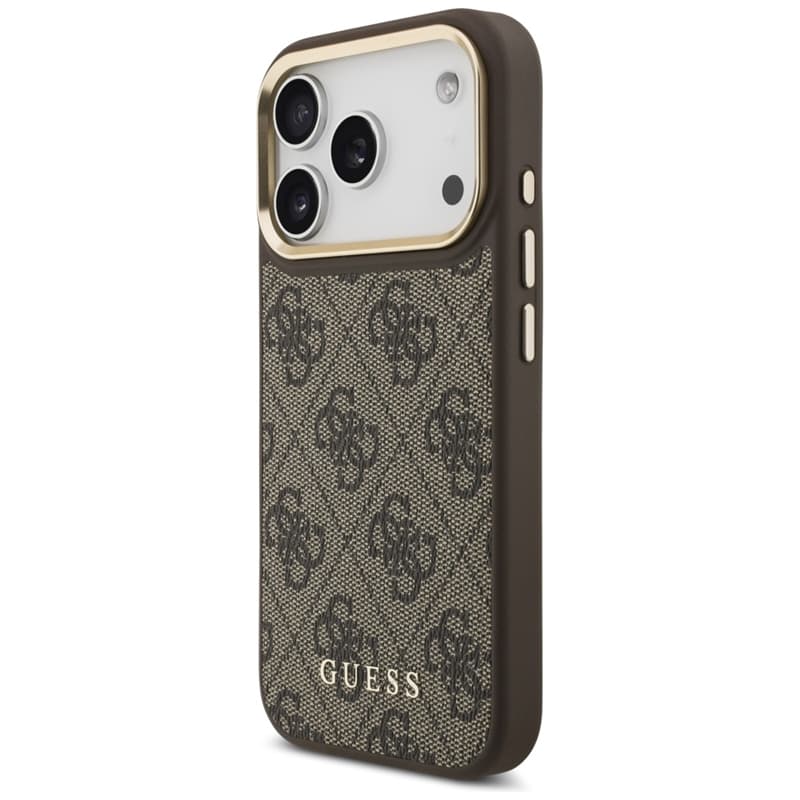 Guess Bundle Pack MagSafe 4G - Case + MagSafe Wallet Set for iPhone 17 Pro (Brown) 2