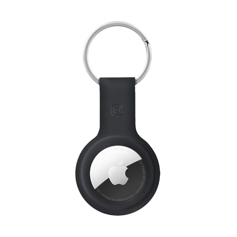Crong Silicone Case with Key Ring – Protective keychain case for Apple AirTag 1/2 (black) 2