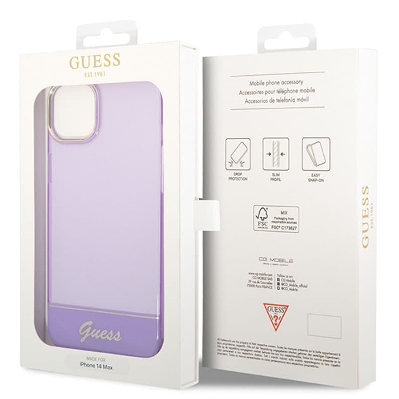 Guess Translucent - Case for iPhone 14 Plus (Purple) 8