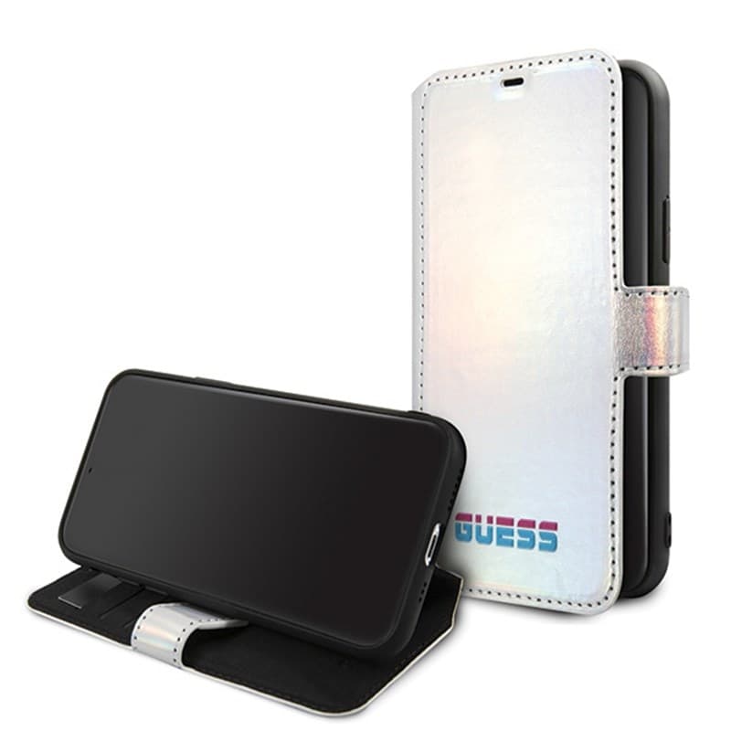 Guess Iridescent Booktype - Case iPhone 11 Pro (Silver) 2