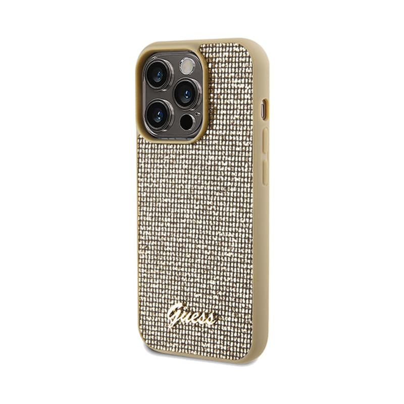 Guess Disco Metal Script - iPhone 14 Pro Max Case (Gold) 2