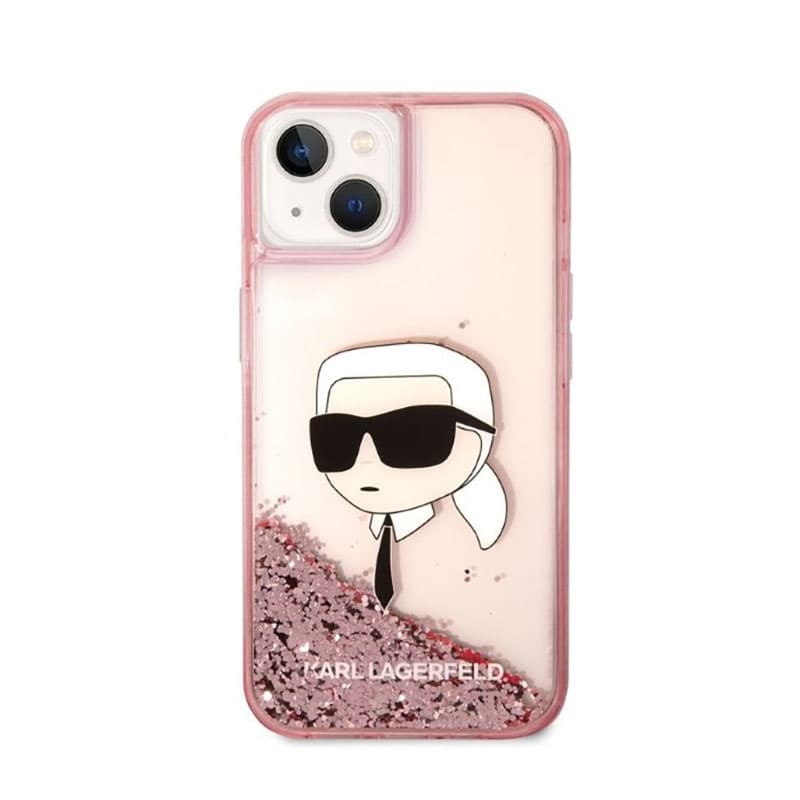 Karl Lagerfeld Liquid Glitter NFT Karl's Head - Case for iPhone 14 Plus (Pink) 3