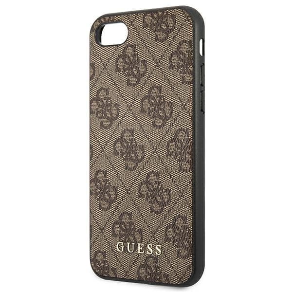 Guess 4G Metal Gold Logo - Case for iPhone SE 2022 / SE 2020 / 8 / 7 (brown) 6