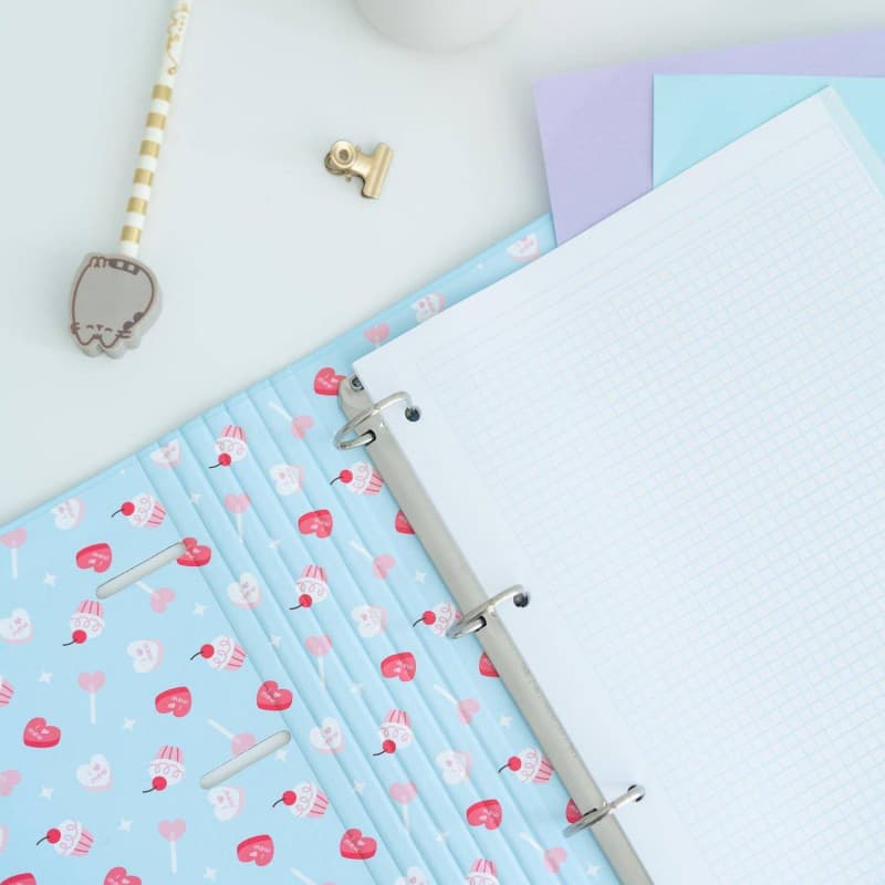 Pusheen - A4 binder from the Purrfect Love collection with sheets (4 rings, elastic band) 6