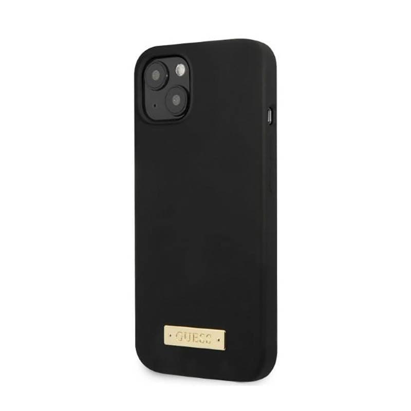Guess Silicone Logo Plate MagSafe - Case for iPhone 13 (Black) 2