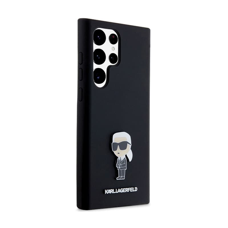 Karl Lagerfeld Silicone Ikonik Metal Pin - Case Samsung Galaxy S24 Ultra (czarny) 4
