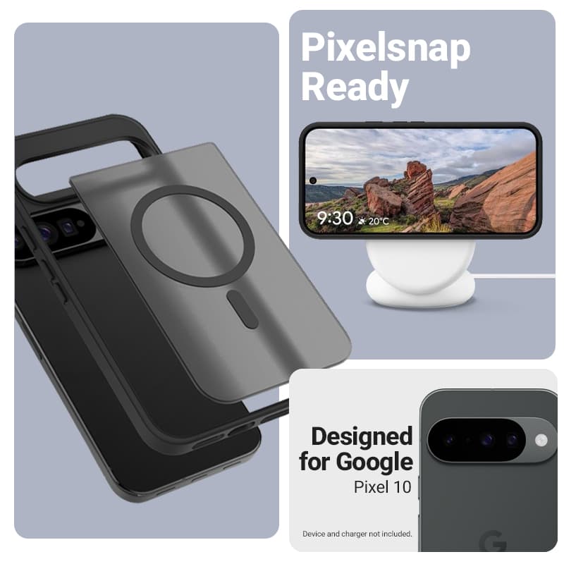 Crong Hybrid Matte Magnetic - MagSafe Google Pixel 10 Case (Black) 5